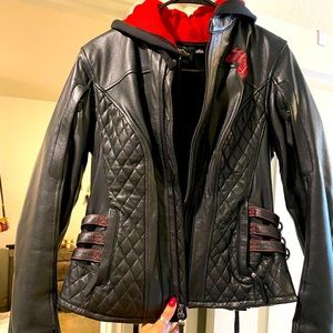 Women’s size small real leather Harley Davidson motorcycle jacket